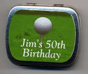 Golf Themed Party Favors Mint Tins  