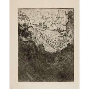 1912 Print Palisades Riverside Drive NYC Hudson River   Original Print 