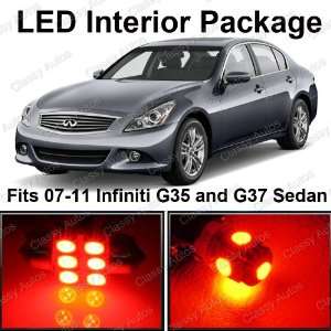 Infiniti G35 or G37 Red Interior LED Package (9 Pieces)