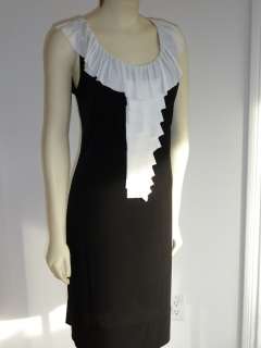 NWT AA Studio Little Black and White Dress Ruffle 10  