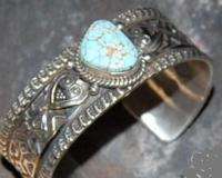 Sunshine Reeves Sterling Silver #8 Turquoise Bracelet  