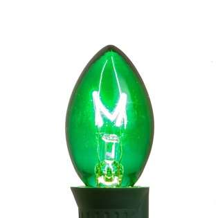 Primo Lights C7 Twinkle Bulbs; Green; Box of 25 