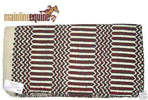 Mayatex Horse Saddle Blanket Double Weave   Green/Burg  
