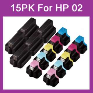   Pack Ink Cartridges for HP 02 Photosmart C8180 D7145 D7155 D7160 D7260