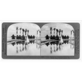 Library Images Stereoview (XL) Tahiti Beach  a charming reminder of 