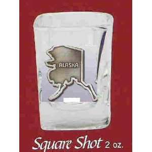  Alaska Square Shot Glass 2 oz Set of 2