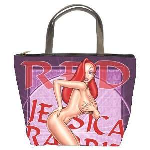 New Jessica Rabbit Bucket Bag Leather Purse Handbag (Double Side Photo 