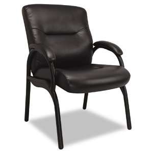 Alera Products   Alera   Plano Leather Guest Chair w/Tubular Steel 