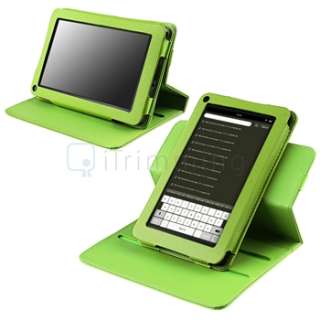   Bundles Green Leather Case+Screen Protector+Stylus For Kindle Fire 7