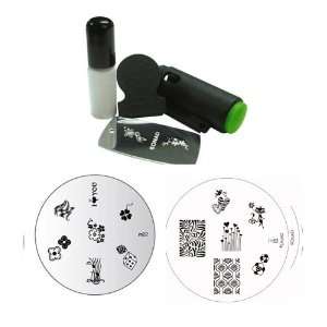   & White Special Polish + TWO Image Plates M83 Chic Kitty + M22 Lucky