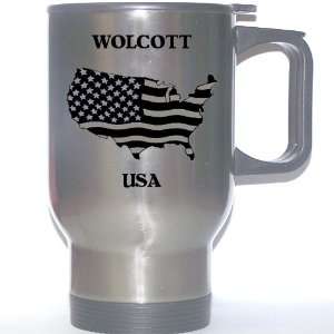  US Flag   Wolcott, Connecticut (CT) Stainless Steel Mug 