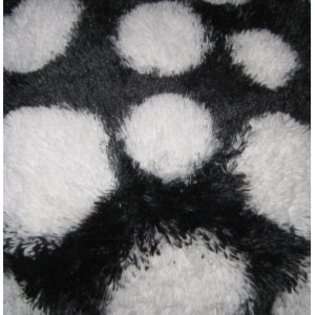 Thro Ltd. Black and White Dots Faux Fur Throw Pillow 