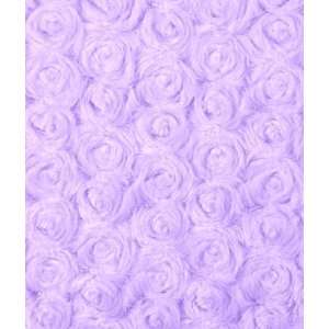  Lilac Minky Rose Swirl Fabric Arts, Crafts & Sewing
