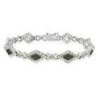  Sterling Silver 1/3ct TDW Black Diamond Bracelet