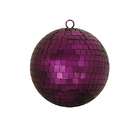   Purple Mirrored Glass Disco Ball Christmas Ornament 6 (150mm