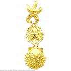 findingking 14k gold starfish shell sand dollar earrings jewelry