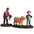 Lemax Harvest Crossing Village Collection The Prize Pig 2 Piece Set 
