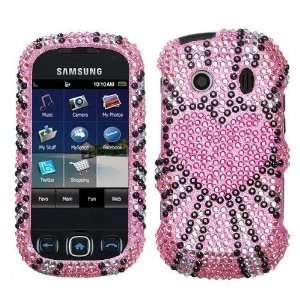  For Samsung Seek M350 Accessory   Pink Heart Bling Design 