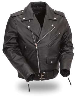 HOUSE OF HARLEY MENS CLASSIC LEATHER JACKET FMM200BMP  