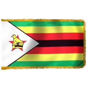  Zimbabwe Flag 2X3 Foot Nylon PH and FR Patio, Lawn 