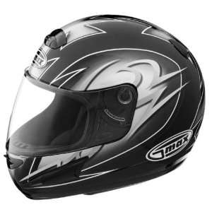 GMAX GM38 Full Face Street Helmet Black/Silver/White Medium   72 5795M