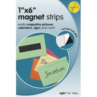  Quartet Magnetic Strips, 2 x .875 Inches, White, 25 per 