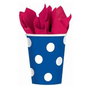  Lets Party By Amscan Blue Polka Dot 9 oz. Paper Cups 