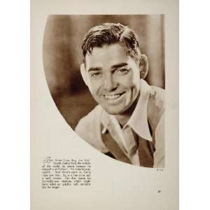  1933 Clark Gable MGM Actor Film Movie Star Print 