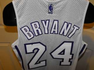 WHITE NEW Kobe Bryant LA Lakers Medium M Length +2 SWINGMAN Sewn 