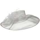 e4Hats Ribbon Organza Hat   White