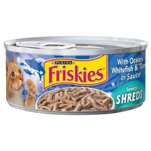 Friskies Wet Cat Food â? Savory Shreds With Ocean Whitefish and Tuna 