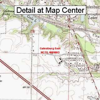  USGS Topographic Quadrangle Map   Galesburg East, Illinois 