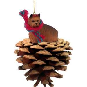 Yorkshire Terrier Dog Pinecone Ornament 
