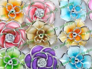 Wholesale lots jewelry 20 mixed resin flower rings HC39  