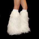 white furry fluffy rave boot cover legwarme $ 39 99  see 