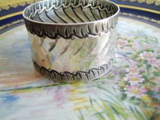 Antique French Sterling Silver Napkin Ring Rococo  