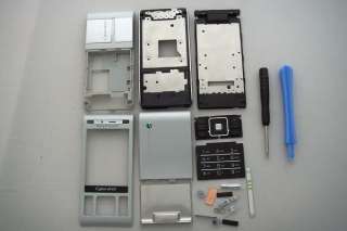 Silver Housing Fascia Cover Case For Sony Ericsson C905 C905i+Keypad 