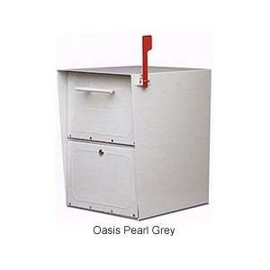  Architectural Mailboxes Oasis Locking Mailbox, Pearl Grey 