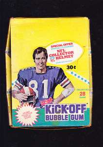 1983 Leaf Kick Off Bubble Gum football helmets Wax Box  