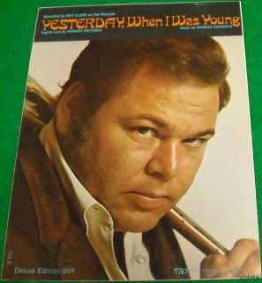 Sheet Music YESTERDAY WHEN I WAS YOUNG ROY CLARK 1966  