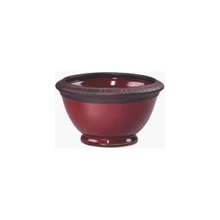  Roman Bowl Glazed Pot, 10 OXBLOOD ROMAN BOWL Patio, Lawn 