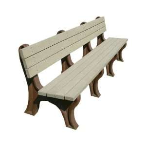  Deluxe Backed Bench, Light Wood Patio, Lawn & Garden