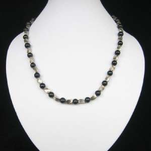 NEW IN TIBET STYLE TIBETAN SILVER ONYX NECKLACE  