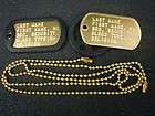 brass dog tags military id custom personalized with your information