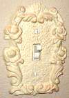 Wall Switch Cover Antique White Metal Classic Single  