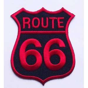    ROUTE 66 Embroidered Iron on Patch T196 Arts, Crafts & Sewing