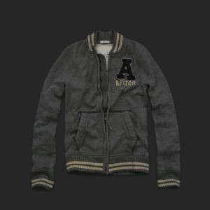 NEW ABERCROMBIE & FITCH A&F GREY Emmons Mountain Fleece Jacket #M 