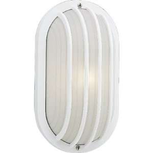  Polycarbonate Oval Incandescent Outdoor Lantern with Grill 