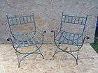 Vintage Wrought Iron Patio Porch Glass Top Table & 4 Chairs