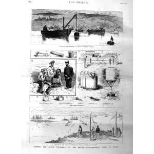  1885 Torpedo Mining British Ships Corfu Mine Field Boat 
